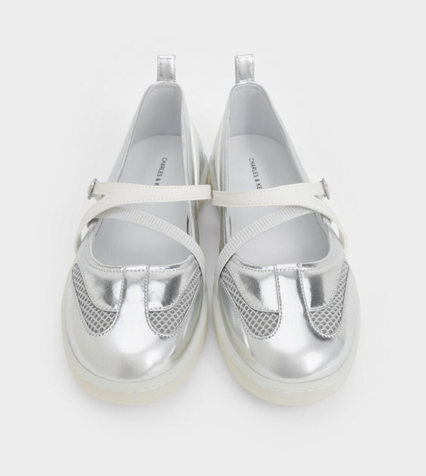 Charles & Keith Charles & Keith - Silver Casual Slip-ons