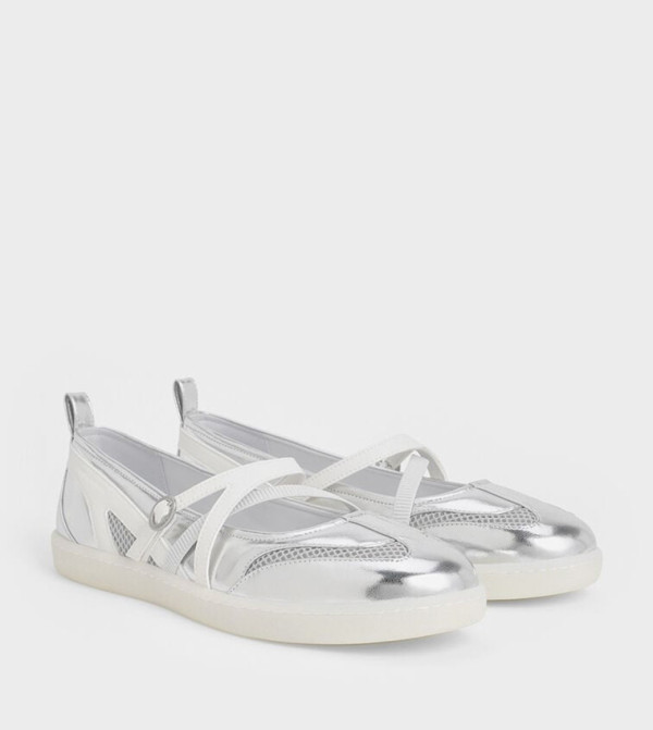 Charles & Keith Charles & Keith - Silver Casual Slip-ons