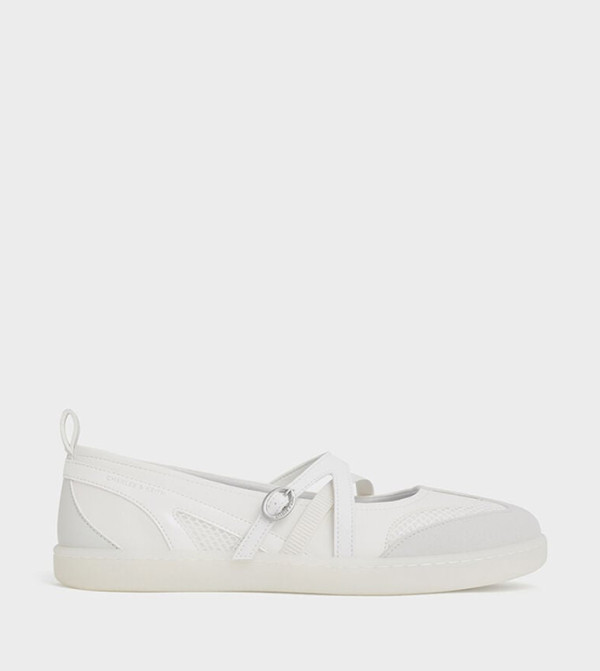 Charles & Keith Charles & Keith - White Casual Slip-ons