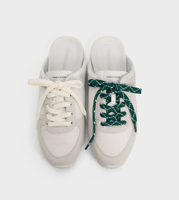 Charles & Keith  Casual Slip-ons - Off White Casual Slip-ons