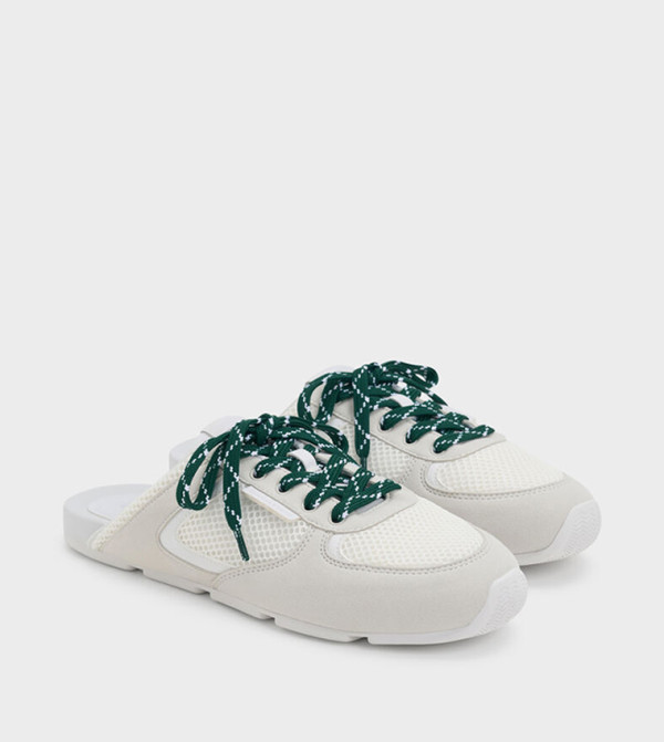 Charles & Keith  Casual Slip-ons - Off White Casual Slip-ons