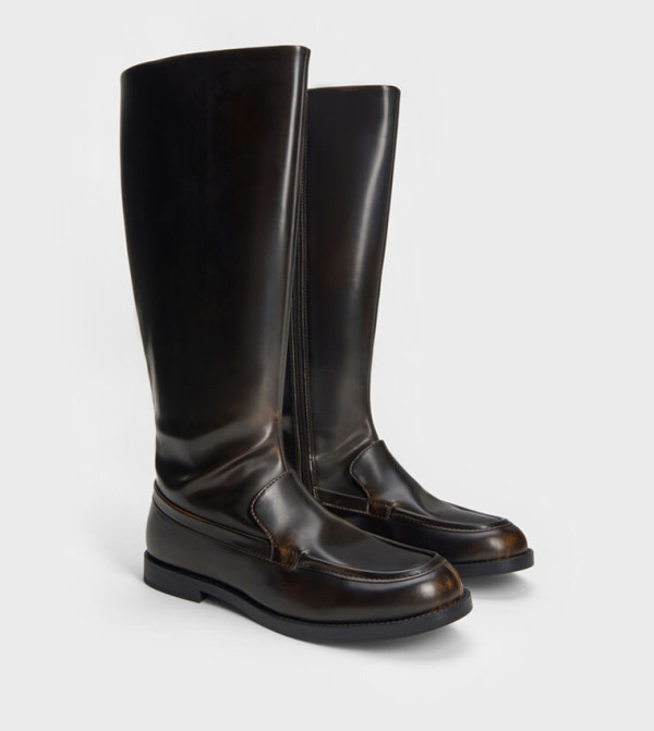 Charles & Keith  Knee High Boots - Brown Knee length Boots