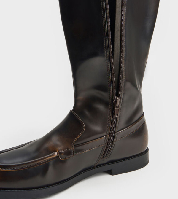 Charles & Keith  Knee High Boots - Brown Knee length Boots