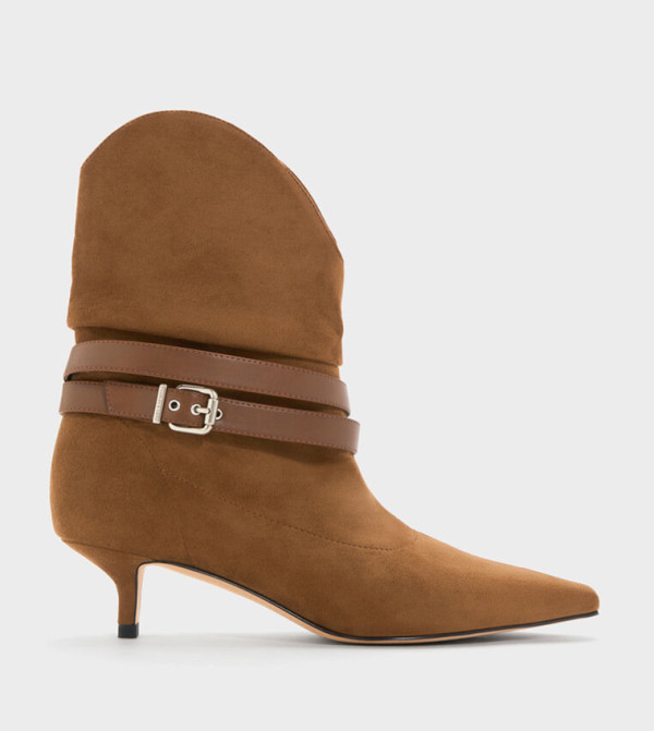 Charles & Keith  bootedit - Tan Ankle length Boots