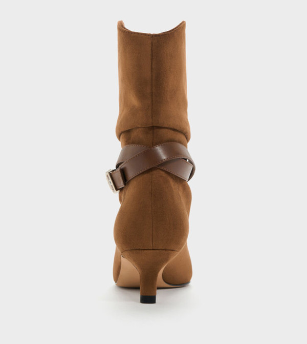 Charles & Keith  bootedit - Tan Ankle length Boots