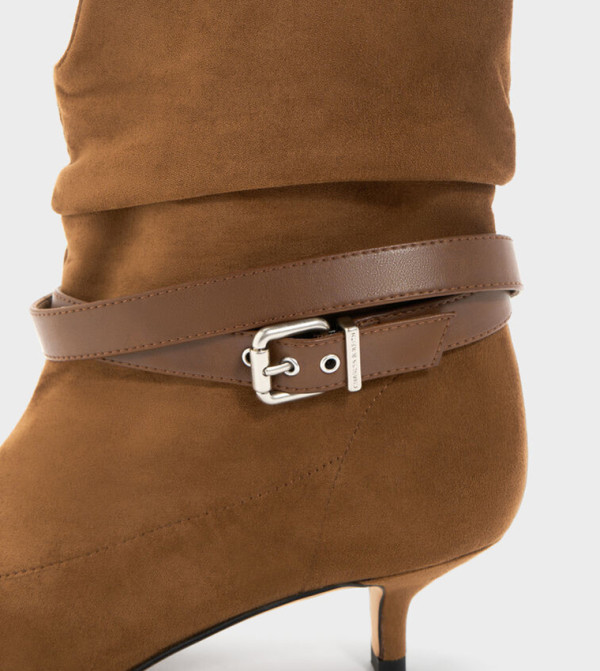 Charles & Keith  bootedit - Tan Ankle length Boots