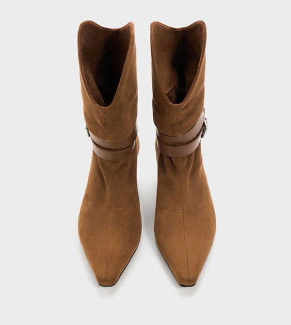 Charles & Keith  bootedit - Tan Ankle length Boots