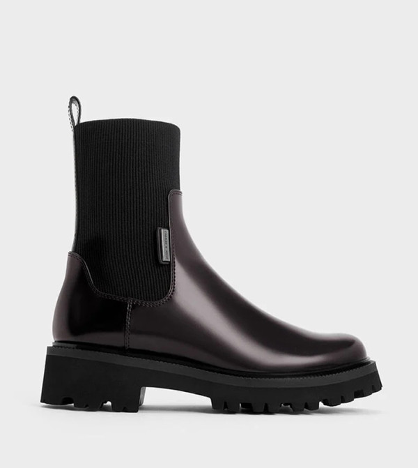 Charles & Keith  Ankle Boots - Burgundy Ankle length Boots