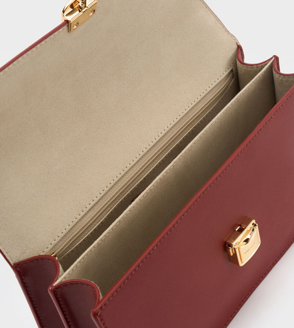 Charles & Keith  Shoulder Bags - Burgundy Shoulder bags