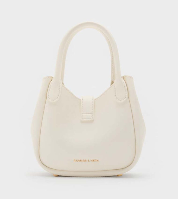 Charles & Keith  green-story - Cream Tote Bags