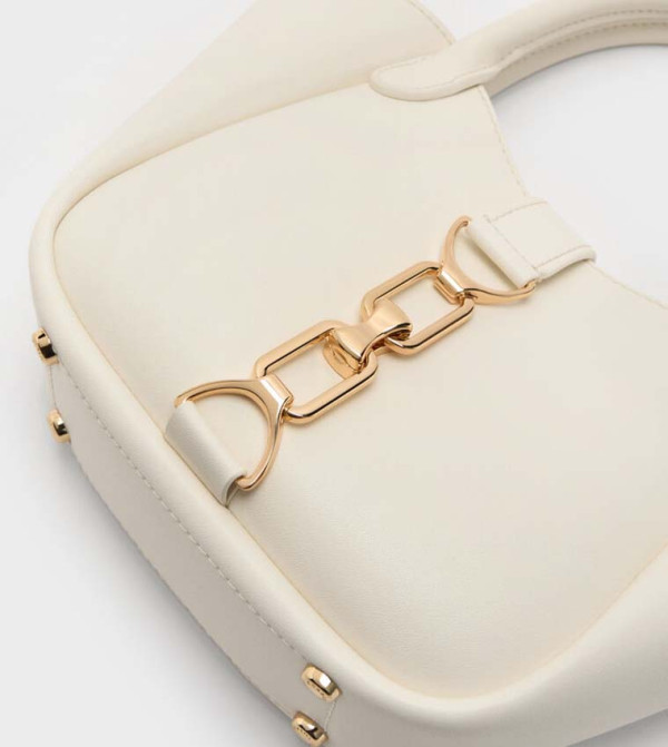 Charles & Keith  green-story - Cream Tote Bags