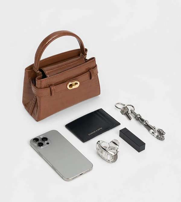 Charles & Keith accessories-affair-w - Brown Handheld Bags
