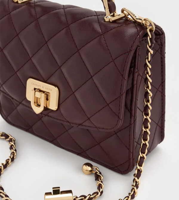 Charles & Keith Charles & Keith - Burgundy Handheld Bags