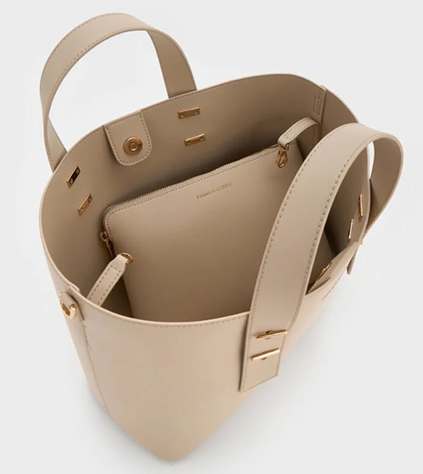 Charles & Keith Charles & Keith - Beige Tote Bags