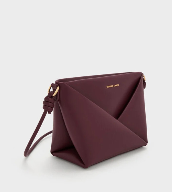 Charles & Keith  Crossbody Bags - Maroon Cross Body Bags