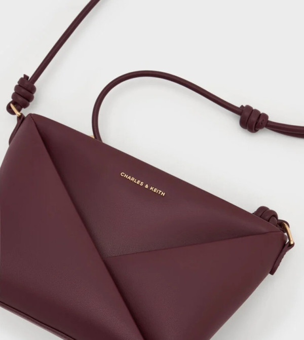 Charles & Keith  Crossbody Bags - Maroon Cross Body Bags