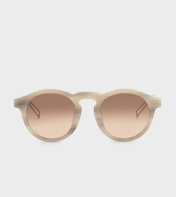 Charles & Keith Beachwear Edit - White Round Sunglasses