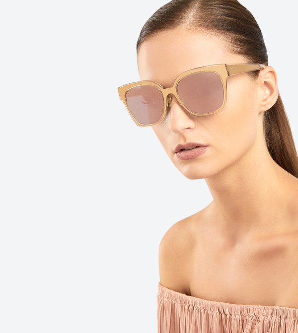 تشارلز آند كيث  نظارات الشمسية - ذهبي وردي Square Sunglasses