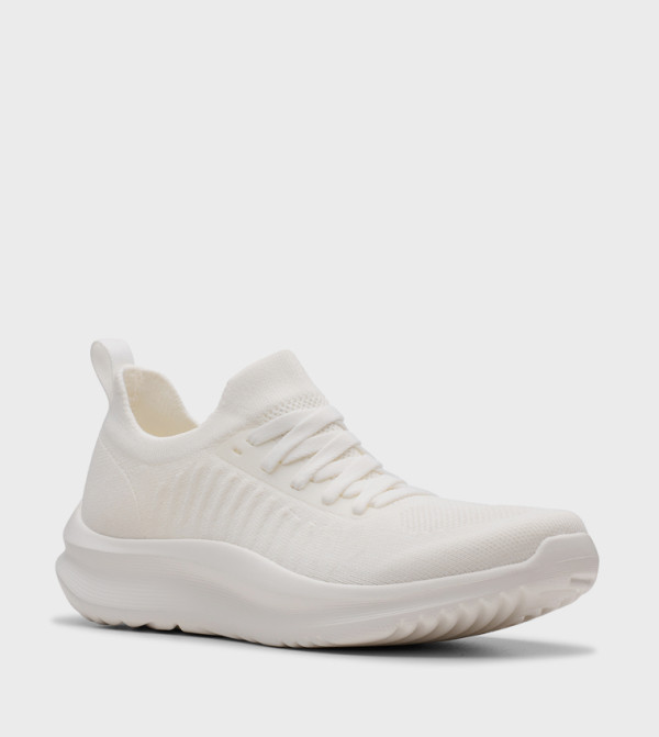 Clarks Slip-Ons - White Casual Slip-ons