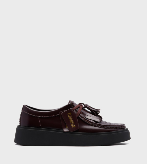 Clarks Slip-Ons - Burgundy Casual Slip-ons