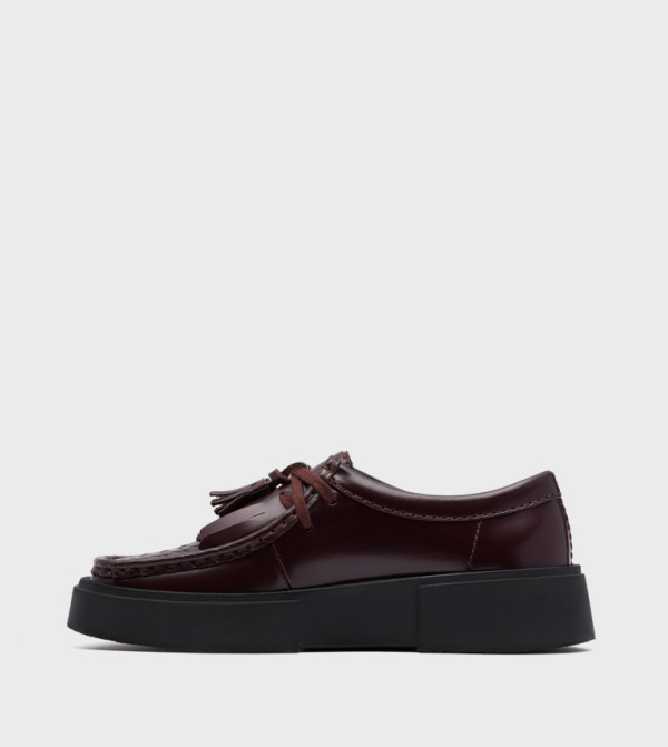 Clarks Slip-Ons - Burgundy Casual Slip-ons
