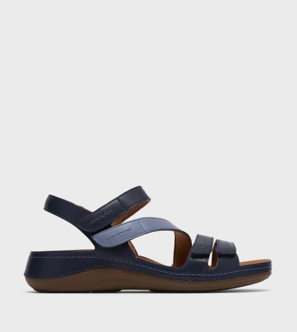Clarks Flat Sandals - Navy Flat Sandals