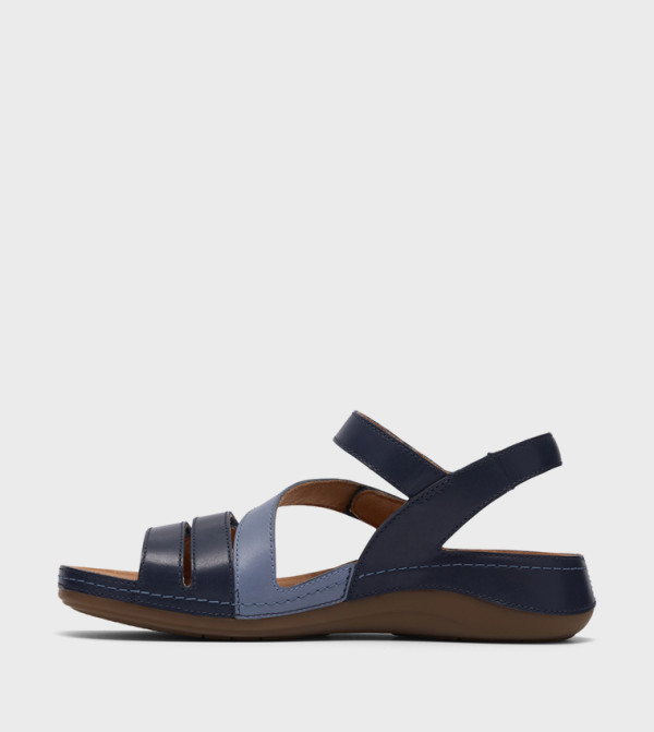 Clarks Flat Sandals - Navy Flat Sandals