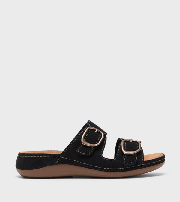 Clarks  - Black Flat Sandals