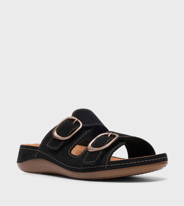 Clarks  - Black Flat Sandals