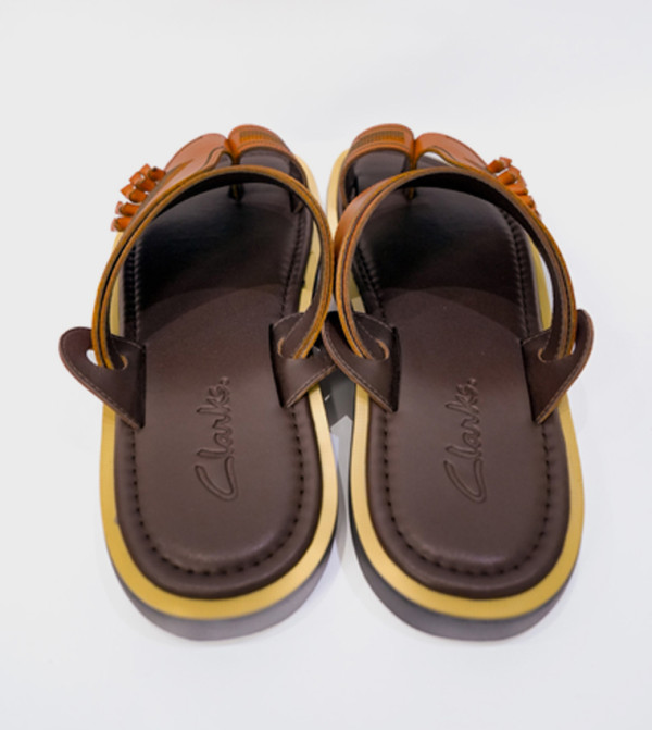 Clarks  Arabic Sandals - Tan Arabic Sandals