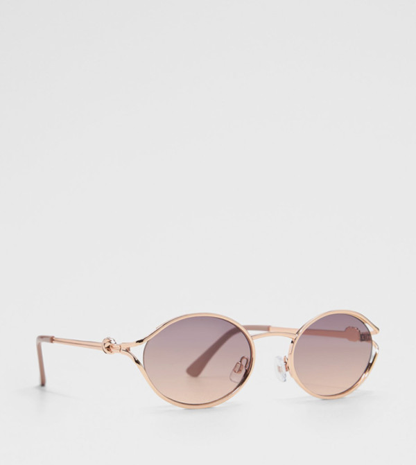 Aldo Accessories Round Sunglasses - Gold Round Sunglasses