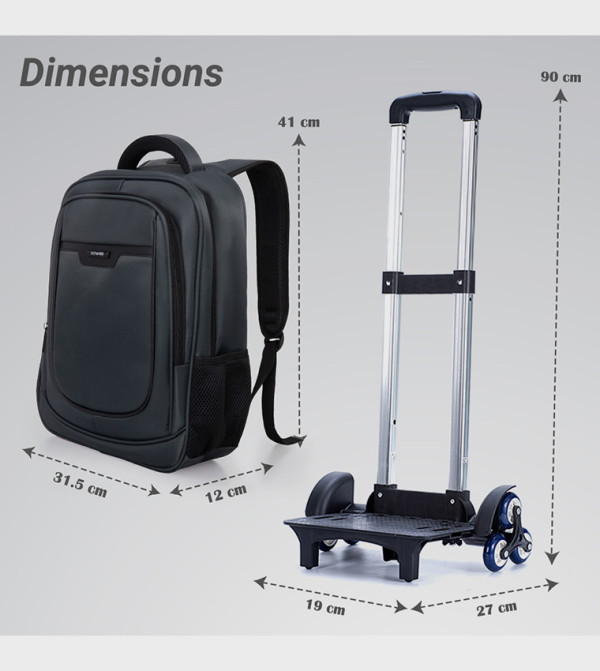 Eazy Kids  Trolley Backpack - Grey Trolley Backpack