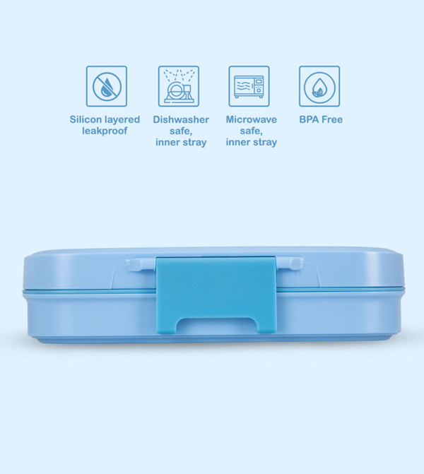 Eazy Kids School Supplies - Blue Lunch Box