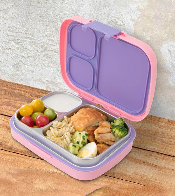 Eazy Kids School Supplies - Pink Lunch Box