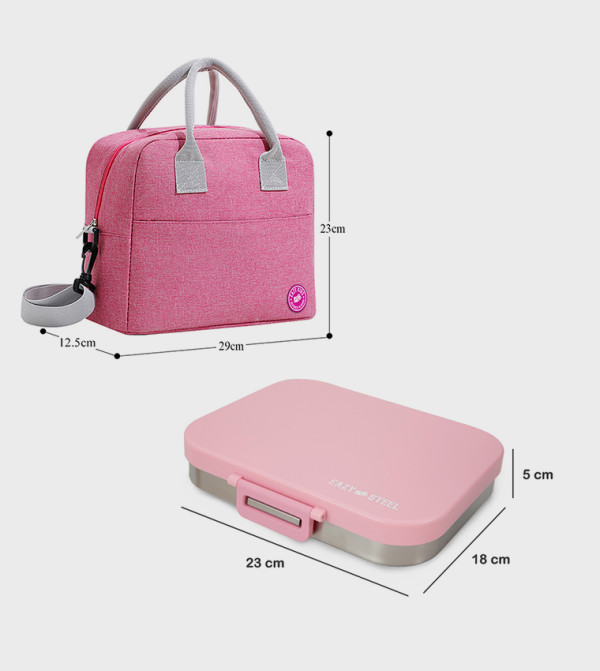 Eazy Kids School Supplies - Pink Lunch Box