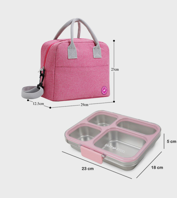Eazy Kids  Lunch Boxes - Pink Lunch Box