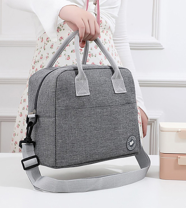Eazy Kids School Supplies - Grey Lunch Box