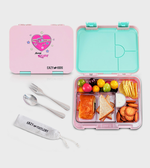 Eazy Kids School Supplies - Pink Lunch Box