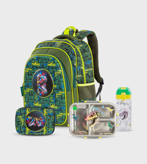 Eazy Kids  Backpack Set - Green Backpack Set