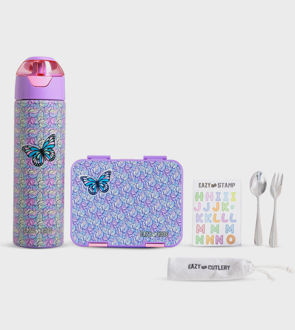 Eazy Kids  Lunch Bag Set - Purple Lunch Bag Set