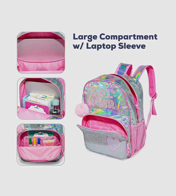 Eazy Kids Back to School - Pink Backpack Set