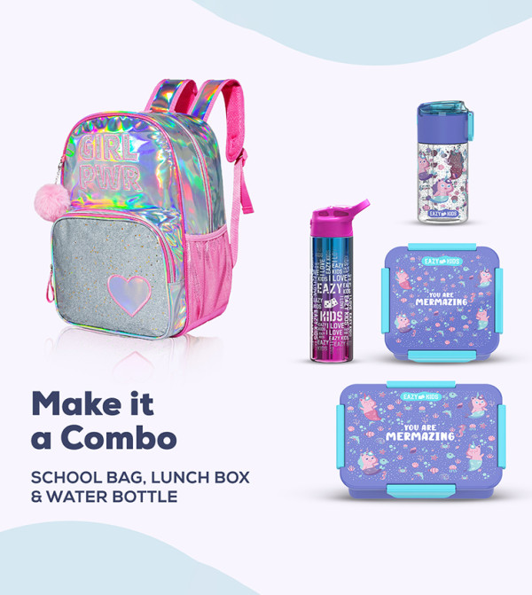 Eazy Kids Back to School - Pink Backpack Set