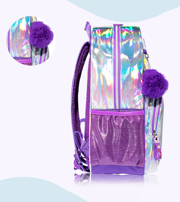 Eazy Kids Back to School - Purple Backpack Set