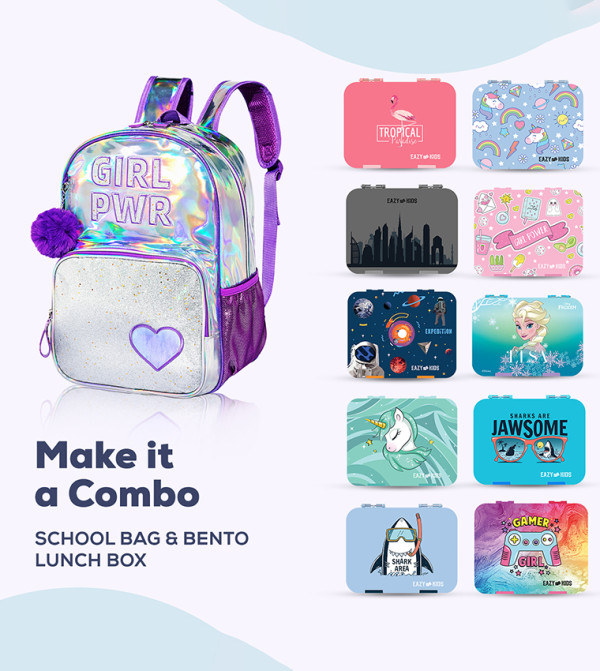 Eazy Kids  - Purple Backpack Set