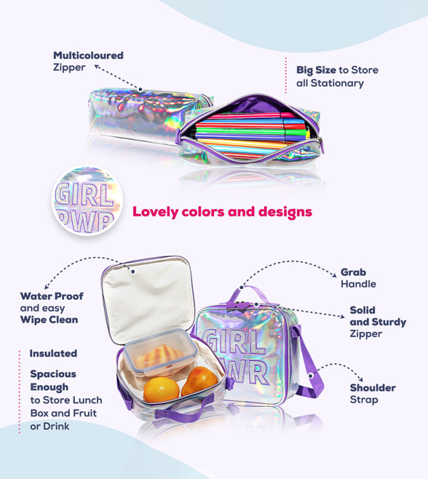 Eazy Kids  - Purple Backpack Set