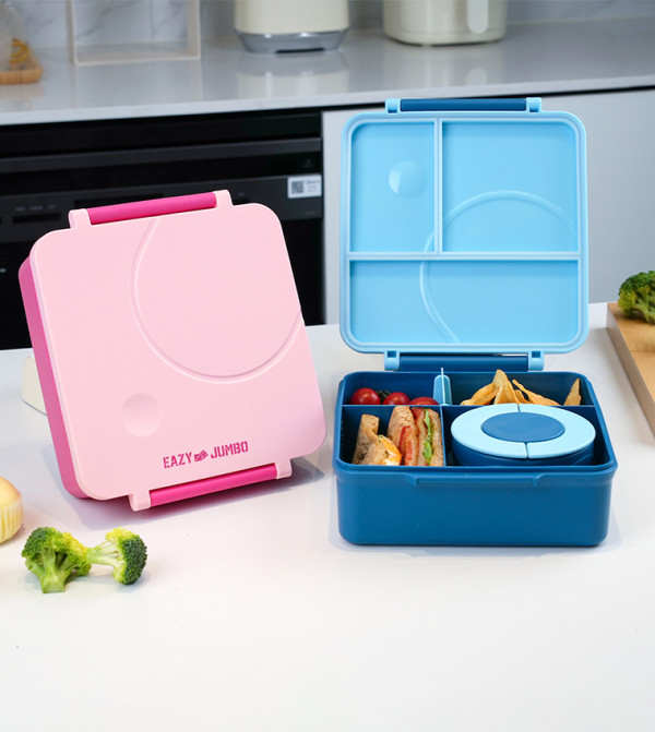 ايزي كيدز  طقم حقيبة الغداء - وردي طقم حقيبة الغداء