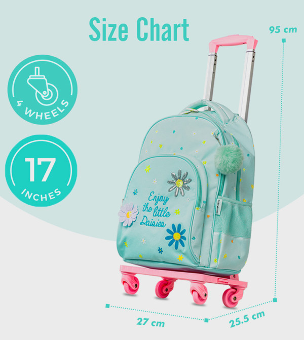 Eazy Kids  - Green Trolley Backpack Set