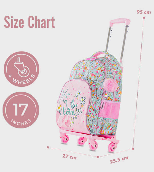 Eazy Kids Eazy Kids @ Sambox - Pink Trolley Backpack Set