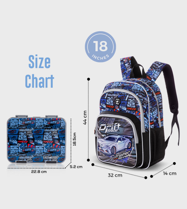Eazy Kids  Backpack Set - Blue Backpack Set