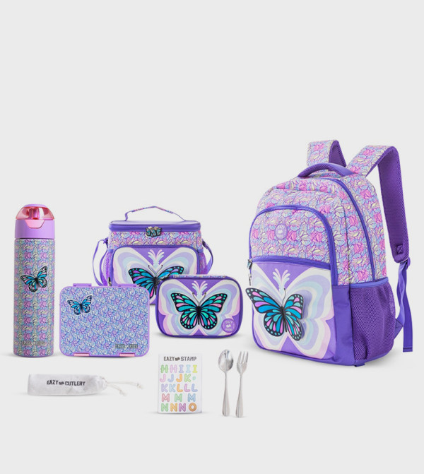 Eazy Kids  Backpack Set - Purple Backpack Set